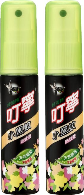 叮寧 小黑蚊防蚊液隨身瓶, 25ml, 2瓶