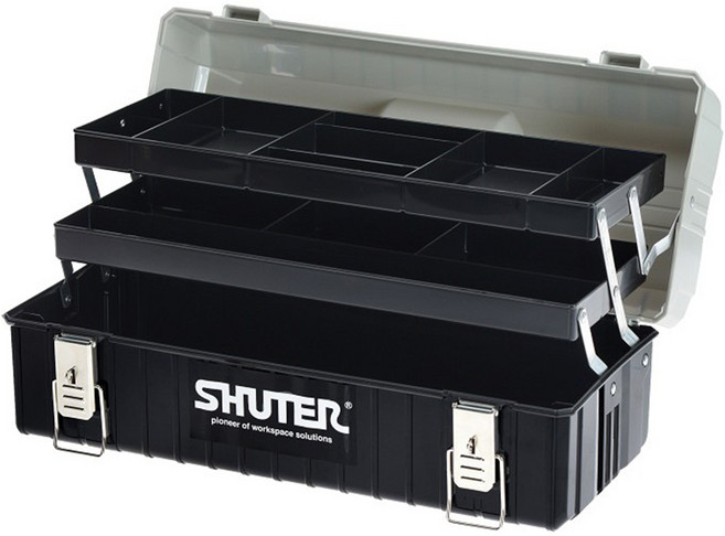 SHUTER 樹德 雙層工具箱 TB-402 專業用 附2層分類層 金屬扣環, 1個