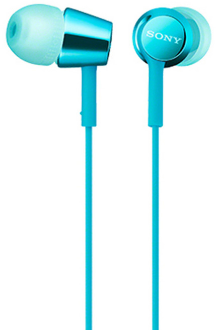 소니 컬러풀 사운드 이어폰 MDR-EX155AP 라이트블루