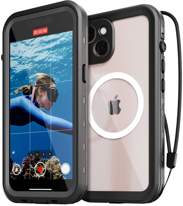 신지모루 맥세이프 풀커버 360도 워터락 방수케이스 핸드폰 방수팩, 아이폰 13 미니, 1개