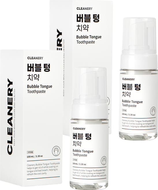 클리너리 미세거품 유산균 버블 텅 혀 치약, 100ml, 2개