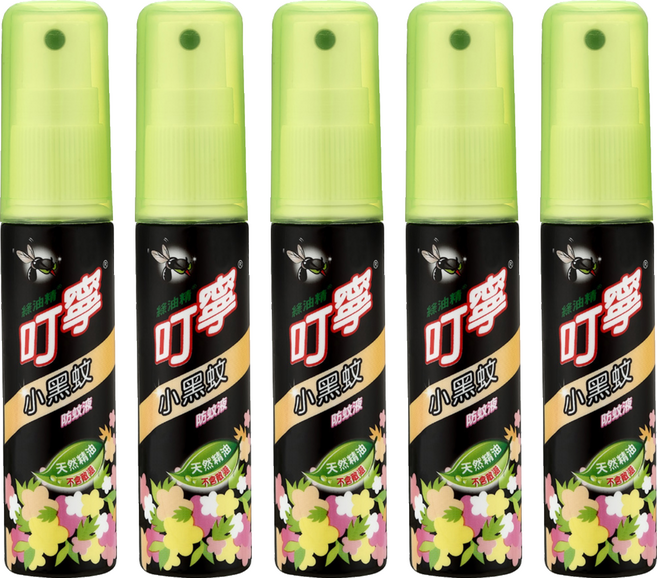 叮寧 小黑蚊防蚊液隨身瓶, 25ml, 5瓶