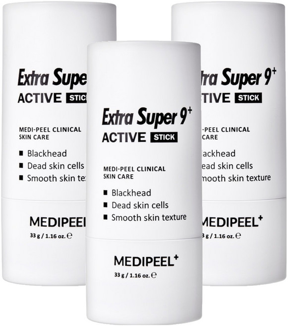 메디필 엑스트라 슈퍼9 플러스 액티브 스틱, 33g, 3개