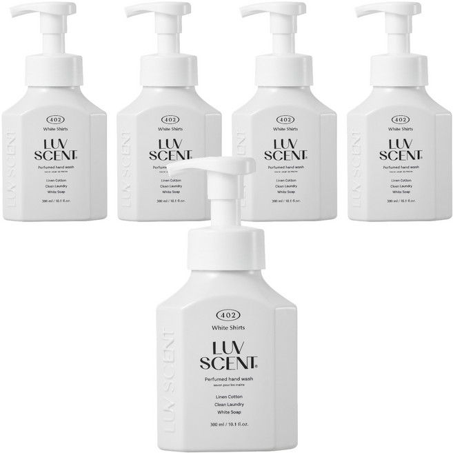 럽센트 핸드워시 화이트셔츠 린넨코튼향, 300ml, 5개