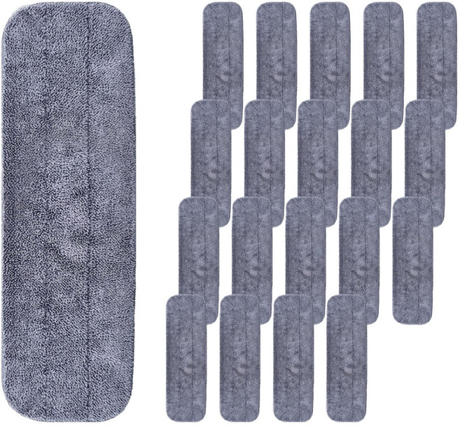 월드크린 극세사 밀대걸레 루프패드 그레이, 20개