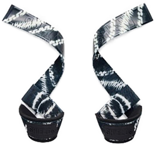 SHIELD 뉴 파워 리프팅 좌우 헬스스트랩, 워시드 블랙, 1세트