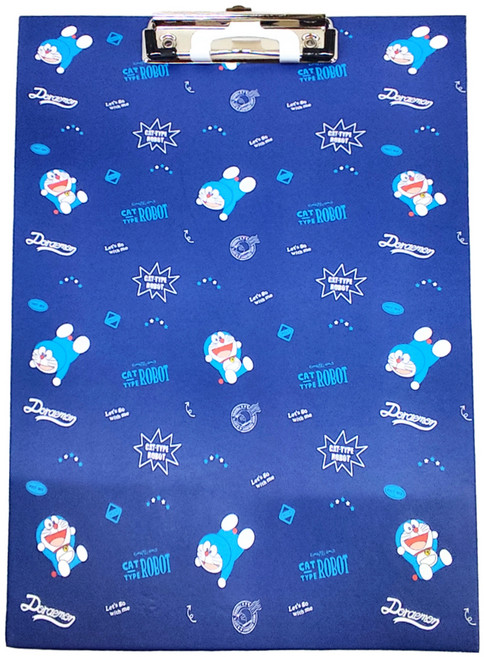 Doraemon 哆啦A夢 A4板夾 附筆夾 23x32cm 台灣製, 藍色, 1個