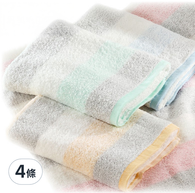 CHANGHER TOWEL FACTORY 昌和毛巾工廠 奈米銀竹炭色紗浴巾 5089, 綠色, 4條