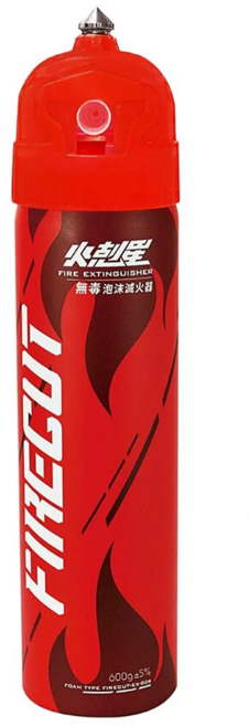 Kinyo 火剋星泡沫滅火器 車用, 紅色, 600g, 500ml, 1個