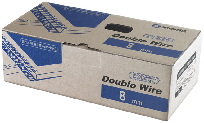 카피어랜드 3:1 더블 와이어링 100개입, 8mm, 블랙, 1박스