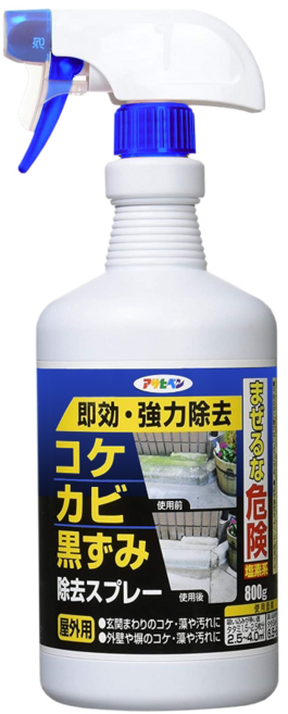 ASAHIPEN 日本製 牆面/地面/牆壁 青苔黑霉清洗劑, 800ml, 1瓶