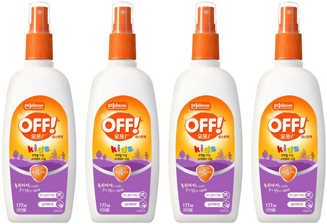 OFF 미스트액 모기기피제, 177ml, 4개