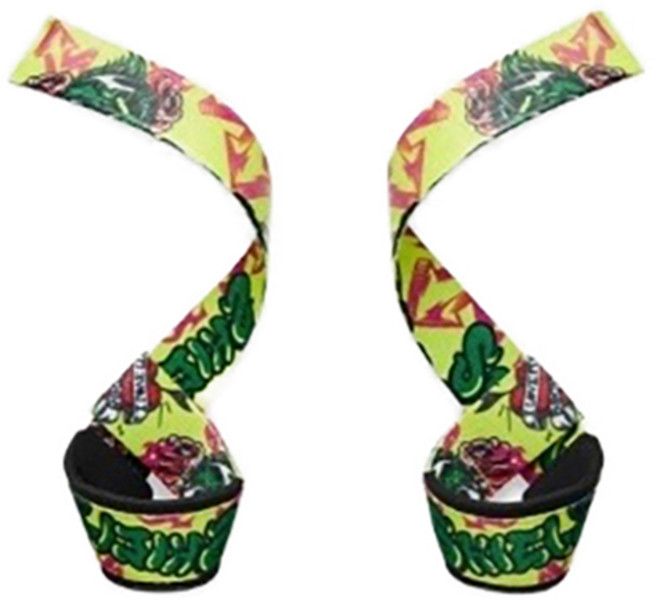 SHIELD 2024 NEW 파워 리프팅 헬스 스트랩 좌우착용 세트, 프레쉬 라임, 1세트