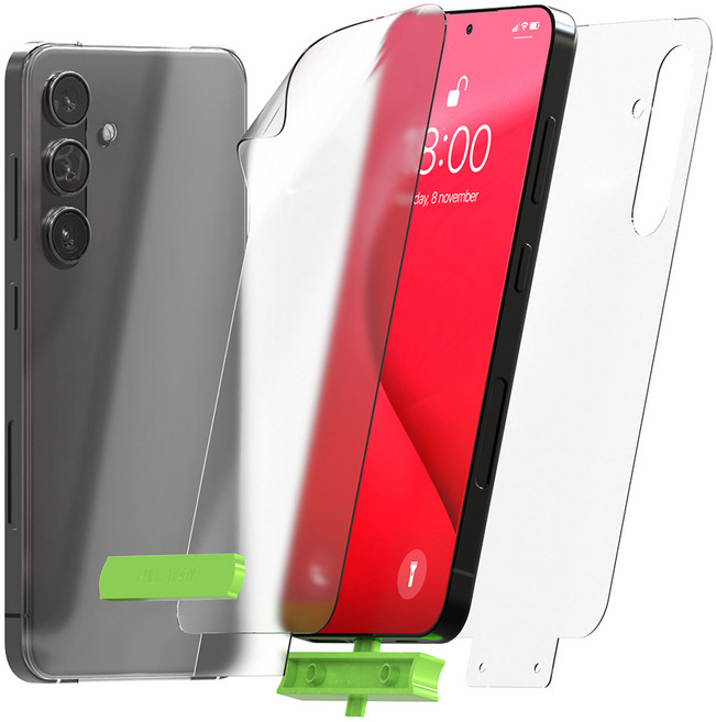 아이몰 지문방지 전+후면 매트 무광 풀커버 TPU 항균 액정보호필름, 1세트