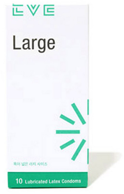 EVE 라지 일반형 콘돔, 10개입, 1개
