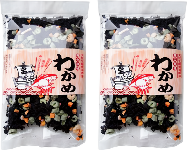味榮 海太郎 海的珍味海帶芽 添加蝦米蟹棒 煮湯、炒菜、涼拌皆佳, 70g, 2包