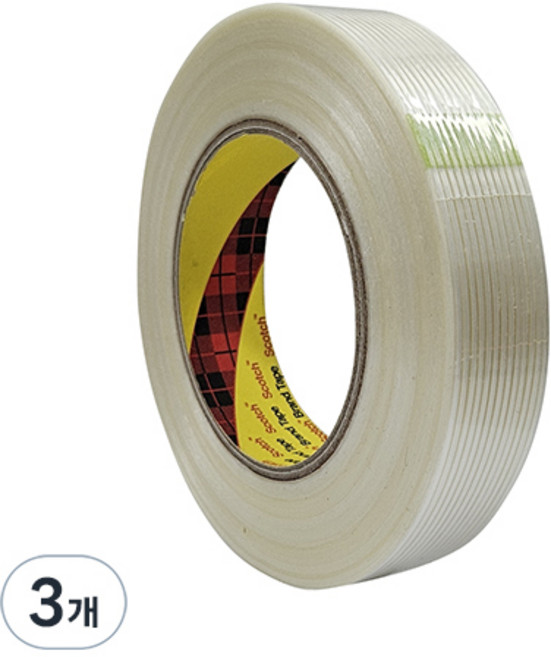 스카치 쓰리엠 필라멘트 테이프 투명 24mm x 55m, 3개