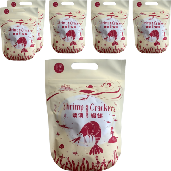 蘇澳區漁會 嬌澳蝦餅 原味, 6個, 42g