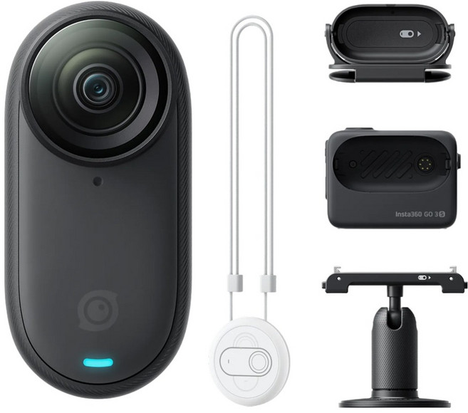 인스타360 GO 3S 액션캠 128GB, CINSAATA, 미드나잇 블랙