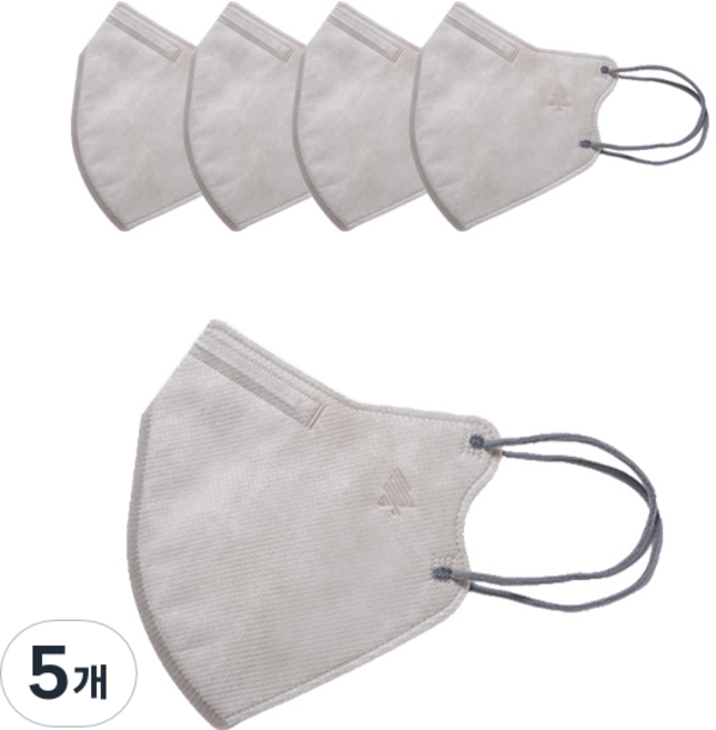 새부리형 호프리미엄 비말차단 마스크 KF-AD, 5개입, 5개, 쿨그레이