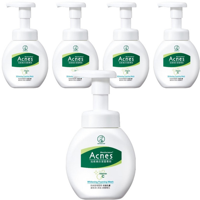 MENTHOLATUM 曼秀雷敦 Acnes 抗痘美白潔面慕斯, 150ml, 5件