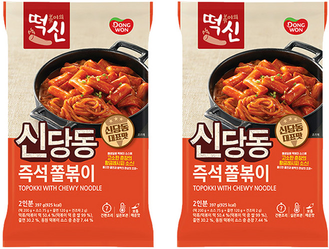 떡볶이의신 신당동 즉석 쫄볶이, 397g, 2개