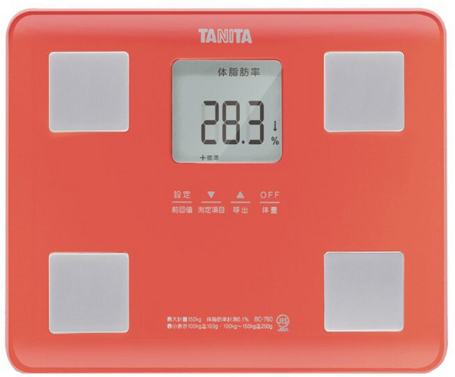 TANITA 塔尼達 七合一體組成計 1~1.5kg, BC-760, 紅色, 1個