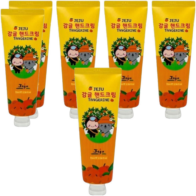 제주갬성 감귤 핸드크림, 70ml, 6개