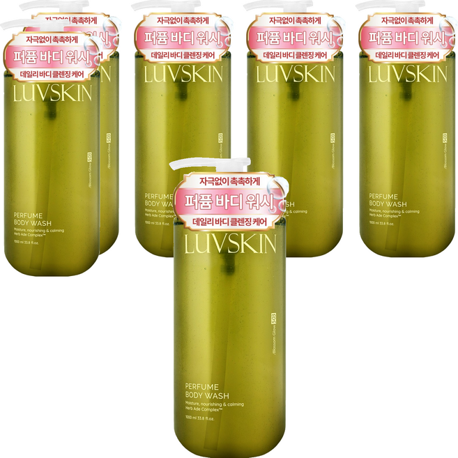 루브스킨 퍼퓸 바디워시 블라썸글로우향, 1L, 6개