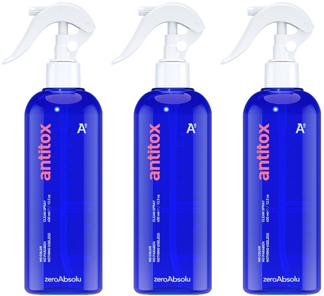 안티톡스 클린 스프레이 대용량 소독제, 3개, 400ml