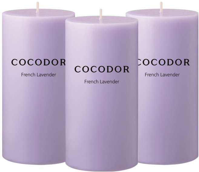 코코도르 필라 캔들, 프렌치라벤더, 465g, 3개