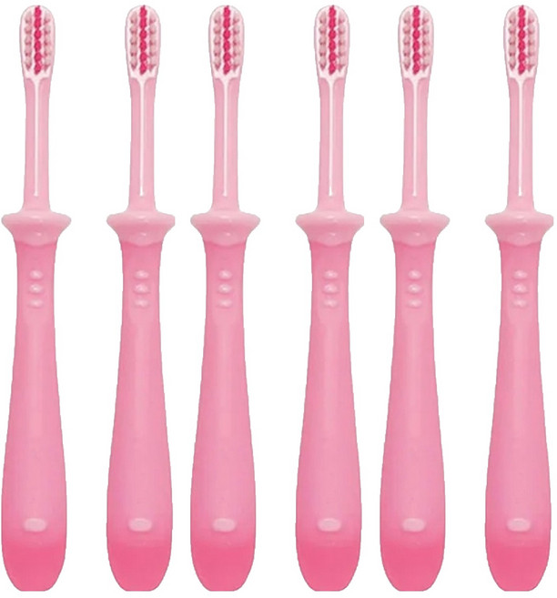 pigeon 貝親 第四階段兒童牙刷, 粉色, 2支, 3組