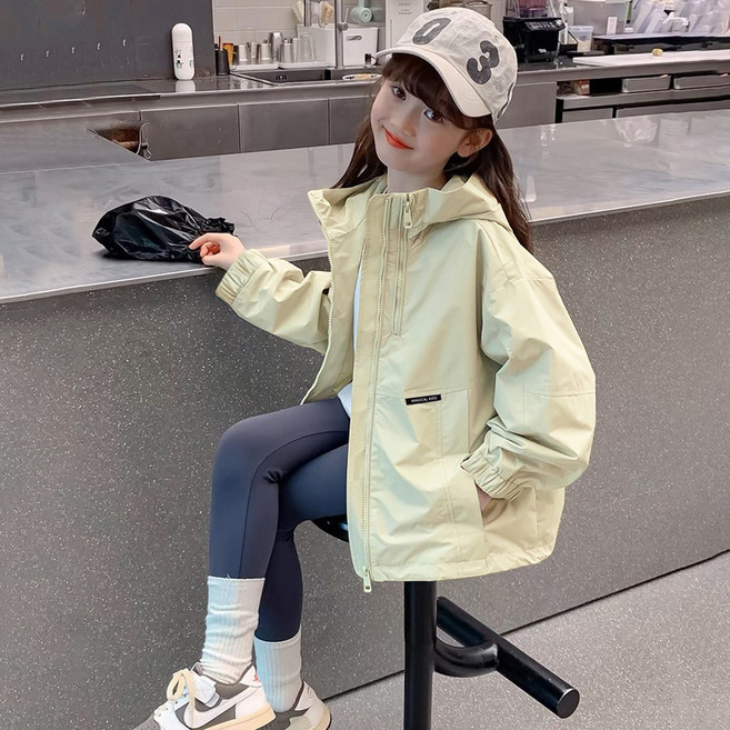 스타빈 아동용 미니라벨 투지퍼 후드 바람막이