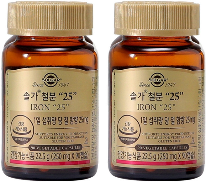 솔가 철분 25, 90정, 2개