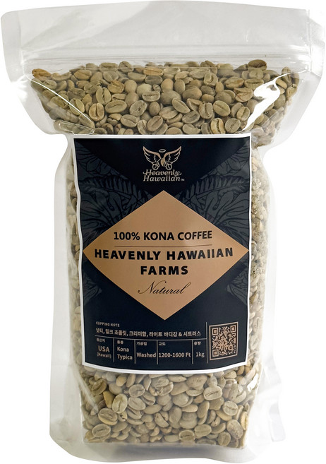 코나커피 하와이 코나 생두, 1kg, 1개