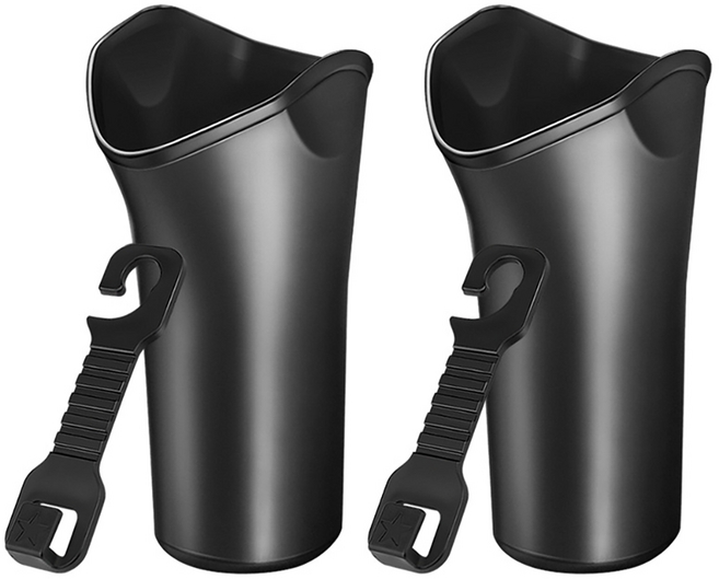 다용도 차량용 우산 꽂이 컵 홀더 거치대, 블랙, 2개