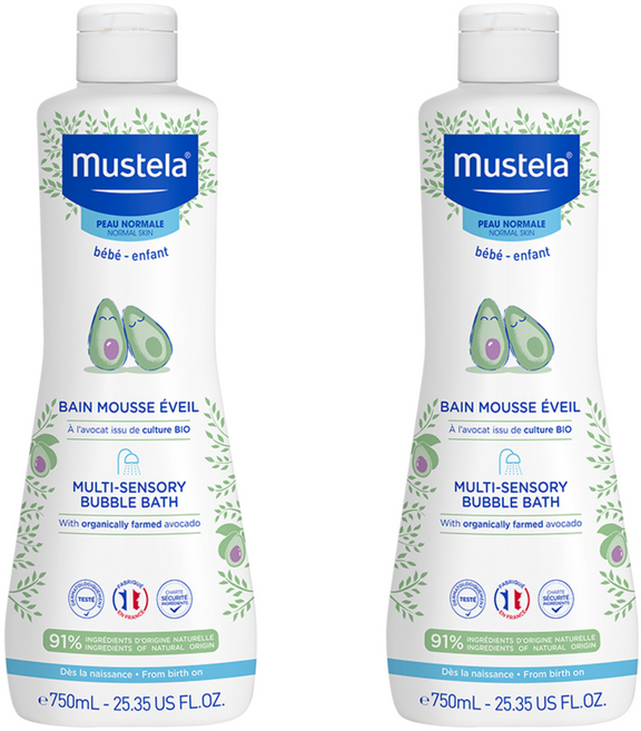 무스텔라 멀티 센서리 버블 배스, 750ml, 2개