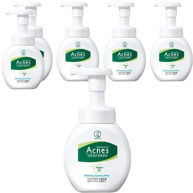 MENTHOLATUM 曼秀雷敦 Acnes 抗痘美白潔面慕斯, 150ml, 6件