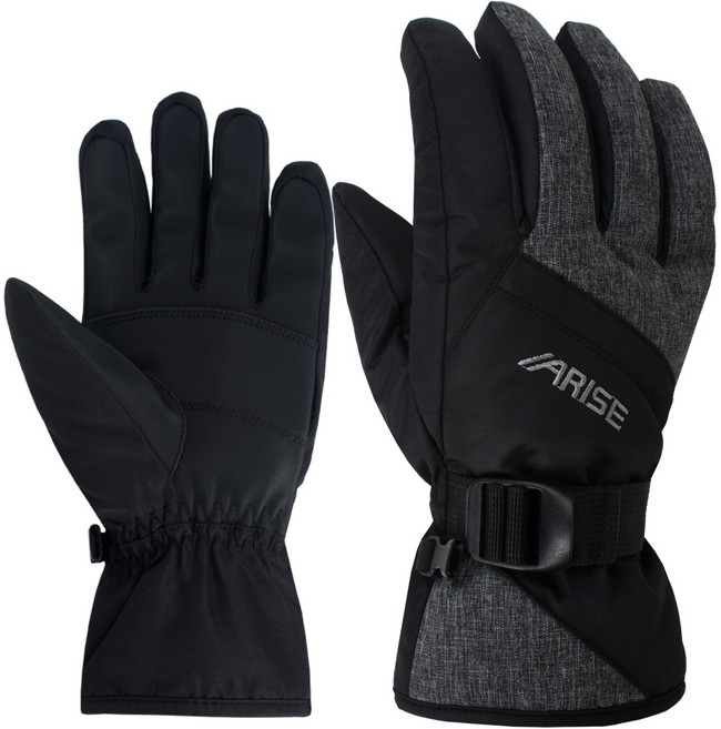 어라이즈 스키 보드장갑 AWGA022BK, 블랙, 1개
