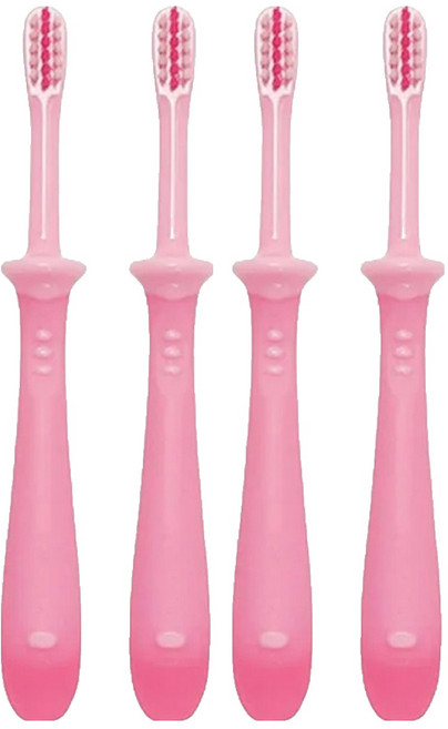 pigeon 貝親 第四階段兒童牙刷, 粉色, 2支, 2組