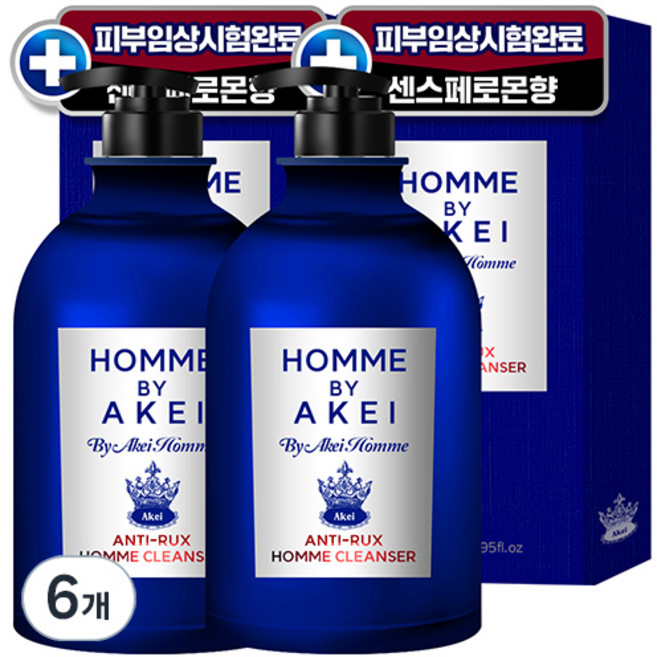 아케이 옴므 안티럭스 올인원 쿨링 남성청결제, 550ml, 6개