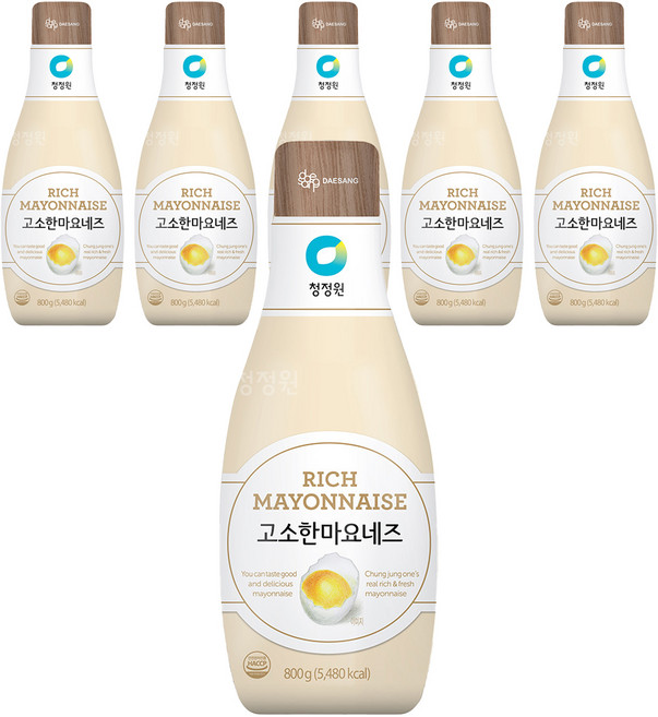 청정원 고소한 마요네즈, 800g, 6개