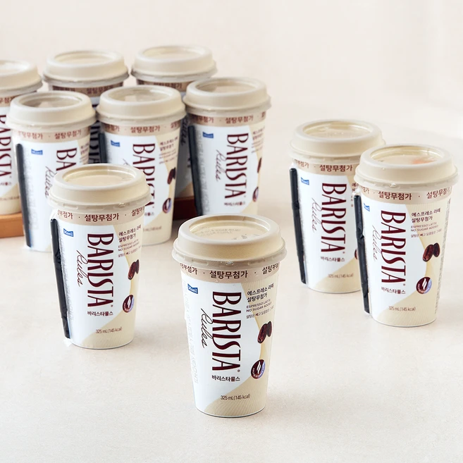 바리스타룰스 에스프레소 라떼 설탕무첨가, 10개, 325ml - 쿠팡