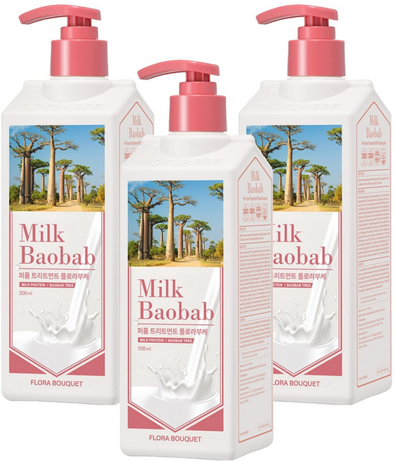 밀크바오밥 트리트먼트 플로라부케, 500ml, 3개