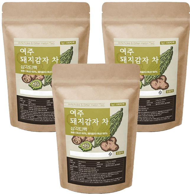 조은약초 여주 돼지감자 차, 1g, 100개입, 3개, 1g