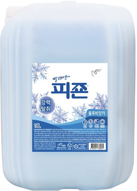 피죤 레귤러 섬유유연제 블루비앙카 본품, 18L, 1개