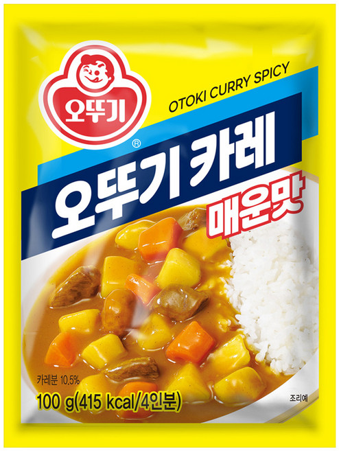 오뚜기 카레 과립형 매운맛, 100g, 1개