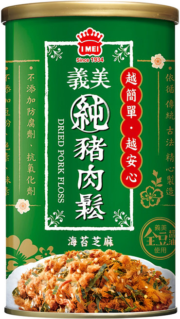 義美 海苔芝麻純豬肉鬆, 175g, 1罐