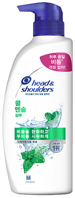헤드앤숄더 두피 토탈 솔루션 샴푸 쿨 멘솔, 550ml, 1개