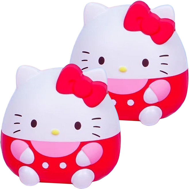 Hello Kitty 凱蒂貓 解壓發洩慢迴彈兒童玩偶 7cm 2個, 1組
